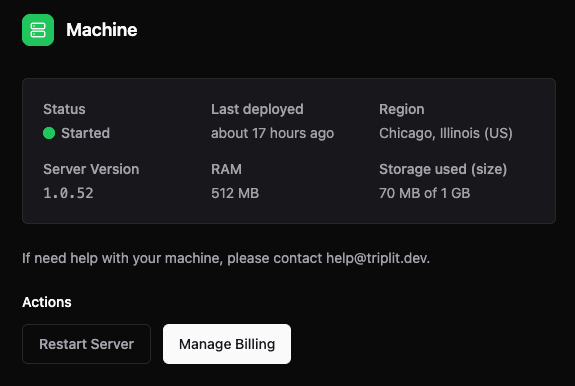 Machine widget